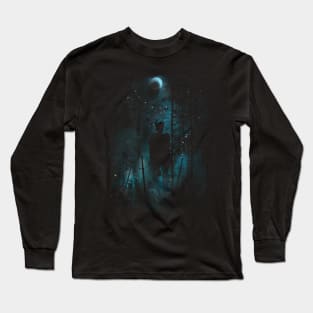 Viking Battlefield - Night Moon Long Sleeve T-Shirt